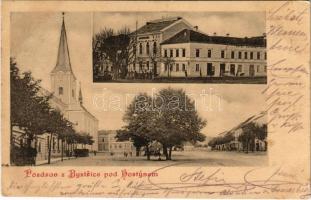 1900 Bystrice pod Hostynem, main square, street view, hotel (EK)