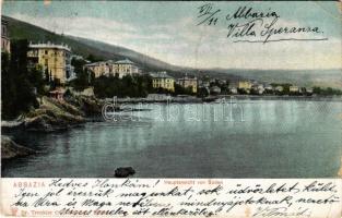 1909 Abbazia, Opatija; Hauptansicht von Süden / general view. Dr. Trenkler Co. (EB)