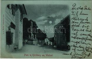 1899 (Vorläufer) Kirchberg am Wechsel, Platz am Nacht / square at night