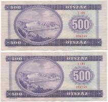 1975. 500Ft (2x, sorszámkövető: "E101 094248", "E101 094249") T:III szép papír
...