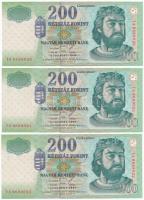 1998. 200Ft "FA" (3x) sorszámkövetők T:I  Adamo F53
