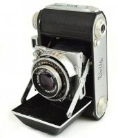 Welta Welti I., fényképezőgép, Zeiss Tessar f/2.5, 50 mm objektívvel, Vebur zárszerkezettel, bőr tok...