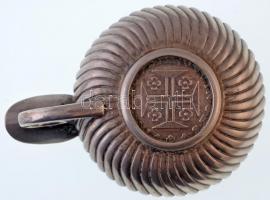 Portugália 1690. 400R Ag "II. Péter" az érme egy jelzett Ag borkóstoló aljához rögzítve (b...