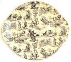 Chintz Royal Garden porcelán tál, matricás, jelzett, kopásnyomokkal, 24x27 cm