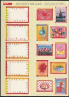 Greetings stamp self-adhesive mini sheet, Üdvözlő bélyegek öntapadós kisív