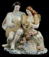Apulum porcelán Rómeó és Júlia, kézzel festett, jelzett, hibátlan, 21,5x17 cm