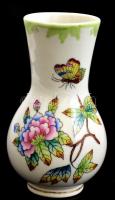 Herendi Viktória mintás kisméretű porcelán váza, kézzel festett, jelzett, hibátlan, m: 9 cm