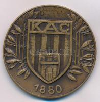~1930-1940. KAC (Kolozsvári Atlétikai Club) - 1880 Br díjérem (55mm) T:1-,2 kis patina