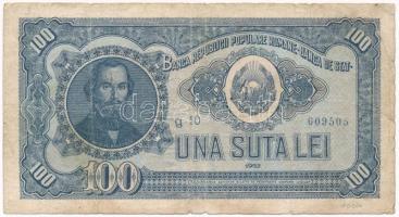 Románia 1952. 100L T:III- Romania 1952. 100 Lei C:VG