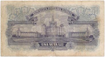Románia 1952. 100L T:III-
Romania 1952. 100 Lei C:VG