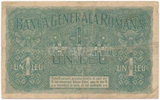 Románia / Német megszállás 1917. 1L T:III,III- Romania / German Occupation 1917. 1 Leu C:F,VG