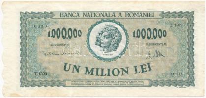 Románia 1947. 1.000.000L T:III  Romania 1947. 1.000.000 Lei C:F