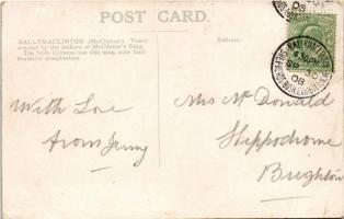 1908 London, "Ballymaclinton" Colleens Washing. "Ladies Toilet. Free wash with McClin...