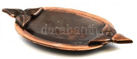 Réz hamutál virágmintákkal, 15,5x8 cm