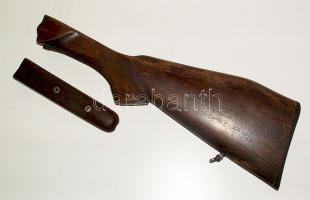 Bőr vadászpuska tááska + vadászpuska fatus, fémszerkezet nélkül