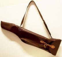 Bőr vadászpuska tááska + vadászpuska fatus, fémszerkezet nélkül