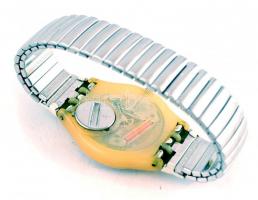 Swatch kvarc férfi karóra, működik, kis karcolásokkal, d: 30 mm
