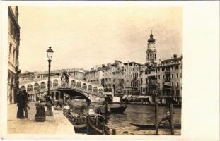 Venezia, Venice; Rialto Bridge, boats, hotel. photo
