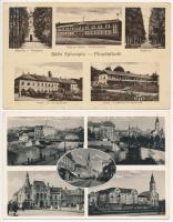 8 db RÉGI erdélyi város képeslap, jobbak: Bánffyhunyad, Püspökfürdő, Nagyvárad, Brassó, Tusnádfürdő,...