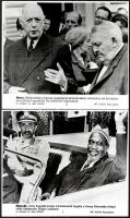 cca 1960-1970 8 db különféle sajtófotó, rajta ismert személyekkel, politikusokkal, 20x24 cm és 26x18 cm közötti méretben