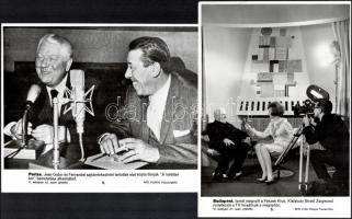 cca 1960-1970 8 db különféle sajtófotó, rajta ismert személyekkel, politikusokkal, 20x24 cm és 26x18...