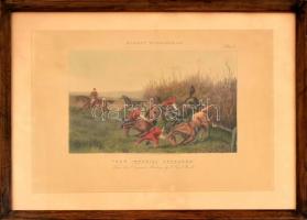 Cecil Boult (1819-1895) festménye után: Four imperial crowners (lóugratás). Színes litográfia, papír...