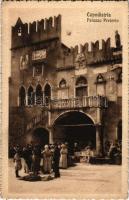 Koper, Capodistria, Capo DIstria; Palazzo Pretorio / palace, market vendors