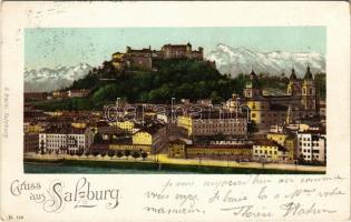 1903 Salzburg, general view, castle. G. Baldi B. 119. (EK)