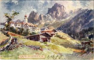 1903 Nova Levante, Welschnofen (Südtirol); general view, art postcard. Künstler-Postkarte Nr. 16. Verlag v. A. Edlinger s: Compton (EB)