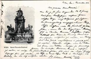 1900 Wien, Vienna, Bécs; Maria-Theresia-Denkmal / monument (EK)