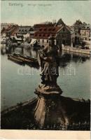 Bamberg, Heilige Kunigunde / monument, boats (EK)