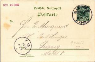 1897 (Vorläufer!) Leipzig, Sächsisch-Thüringische Industrie & Gewerbe Ausstellung / Saxon & ...