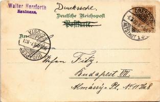 1900 Dresden, Frauenkirche, Italienisches Dörfchen, Luther Denkmal / church, Italian village, monume...