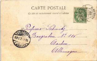 1902 Nantes, La Bourse & Les Quais de la Loire / stock exchange, bridge, quay (EK)