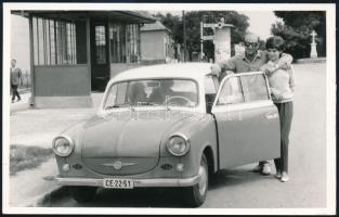 cca 1960 Trabant 500, vintage fotó, 9x14 cm