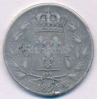 Franciaország 1821W 5Fr Ag "XVIII. Lajos" (24,4g) T:2-,3 fülnyom
France 1821W 5 Francs Ag...