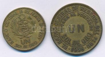 Peru 1956-1965. 1S (2xklf) T:2,2- Peru 1956-1965. 1 Sol (2xdiff) C:XF,VF