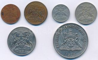Trinidad és Tobago 1966. 1c-50c (5xklf) sor + 1979. 1$ Cu-Ni "FAO" T:2,2-
Trinidad and To...