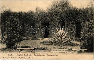 Lipik, Pogled Perivoja / Parkansicht / park. Verlag v. M. Schnapek Photograf