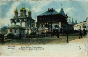 1907 Moscow, Moscou; Maison des Boyards Romanoff / Palace of the Romanov Boyars. Knackstedt & Näther (EK)