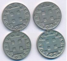 Ausztria 1931-1936. 5gr Cu-Ni (4xklf) T:2
Austria 1931-1936. 5 Groschen Cu-Ni (4xdiff) C:XF