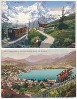 20 db RÉGI svájci vasúti képeslap / 20 pre-1945 Swiss railway postcards