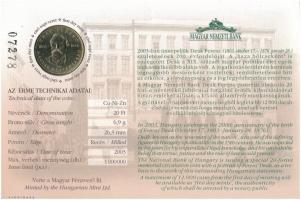 2003. 20Ft "Deák Ferenc" elsőnapi veret számozott emléklapon T:1