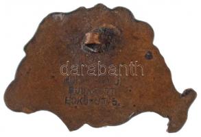 ~1930. "SOHA!" zománcozott irredenta jelvény, hátoldalán "MORZSÁNYI J. BUDAPEST ESKÜ ...