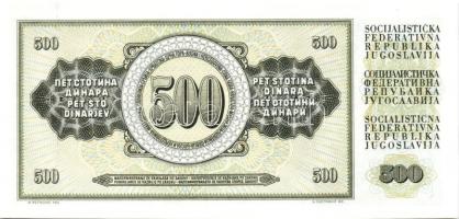 Jugoszlávia 1968. 5D (2x) + 1978-81. 10D, 20D, 50D, 100D, 500D, 1000D T:I Összesen 8db (7klf)!