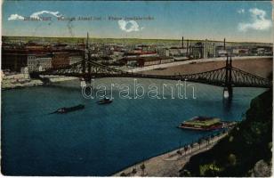1921 Budapest, Ferenc József híd, Dunai uszoda, fürdőház