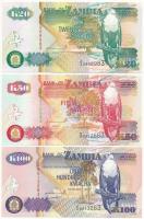 Zambia 1992-2009. 20K-100K (3xklf) T:I Zambia 1992-2009. 20 Kwacha - 100 Kwacha (3xdiff) C:UNC,AU