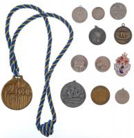 12db-os vegyes, magyar és külföldi emlékérem- és jelvénytétel T:2-3
12pcs mixed, Hungarian and fore...