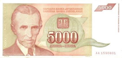 Jugoszlávia 1991. 100D, 10.000D + 1993. 5000D, 10.000D, 50.000D, 500.000D, 5000.000D, 50.000.000D (2...