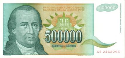 Jugoszlávia 1991. 100D, 10.000D + 1993. 5000D, 10.000D, 50.000D, 500.000D, 5000.000D, 50.000.000D (2...